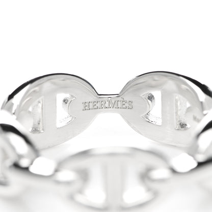 Hermes Sterling Silver PM Chaine d'Ancre Enchainee Band Ring 55 7.25 4 of 7