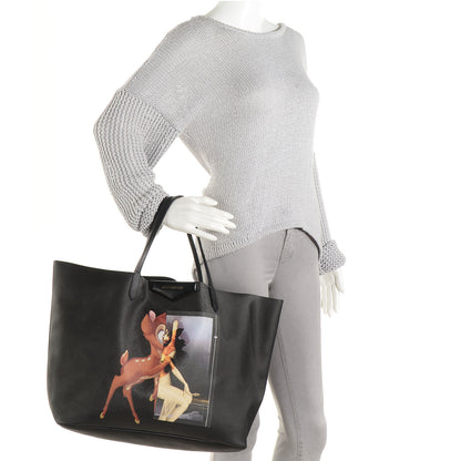 Givenchy Textured Coated Canvas Bambi Print Large Antigona Tote Black 2 of 13
