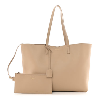 Saint Laurent Calfskin Large Shopping Tote Dark Beige 1 of 11