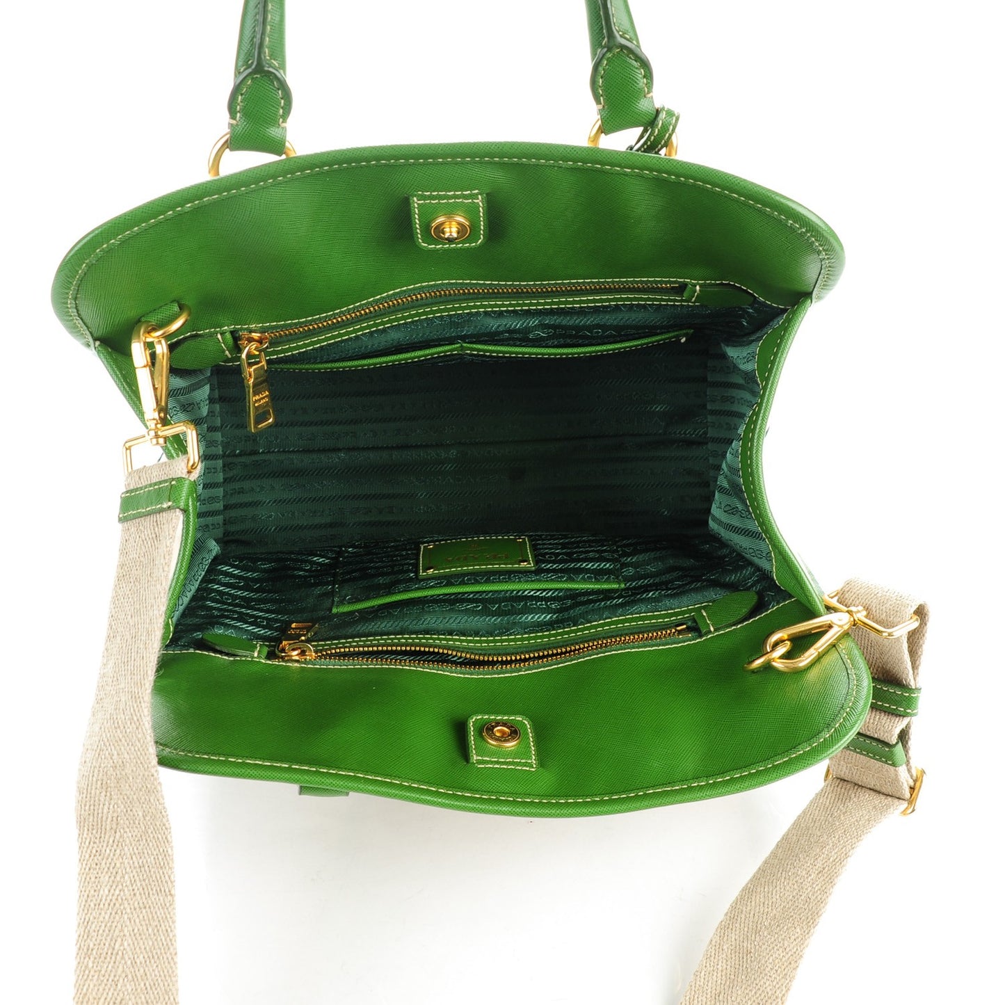 Canapa Saffiano Shopping Tote Corda Larice