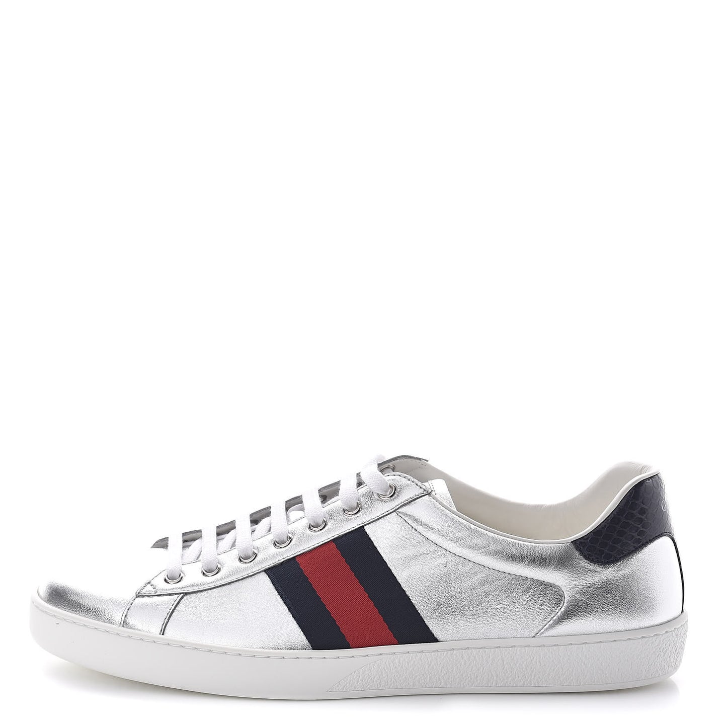 Metallic Nappa Silk Ayers Mens Ace Web Sneakers 11 Silver