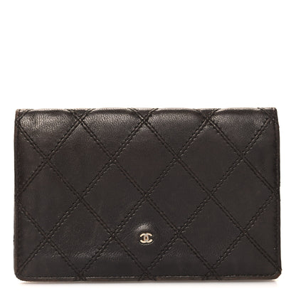 Chanel Lambskin Double Stitch Flap Card Holder Brown 1 of 12