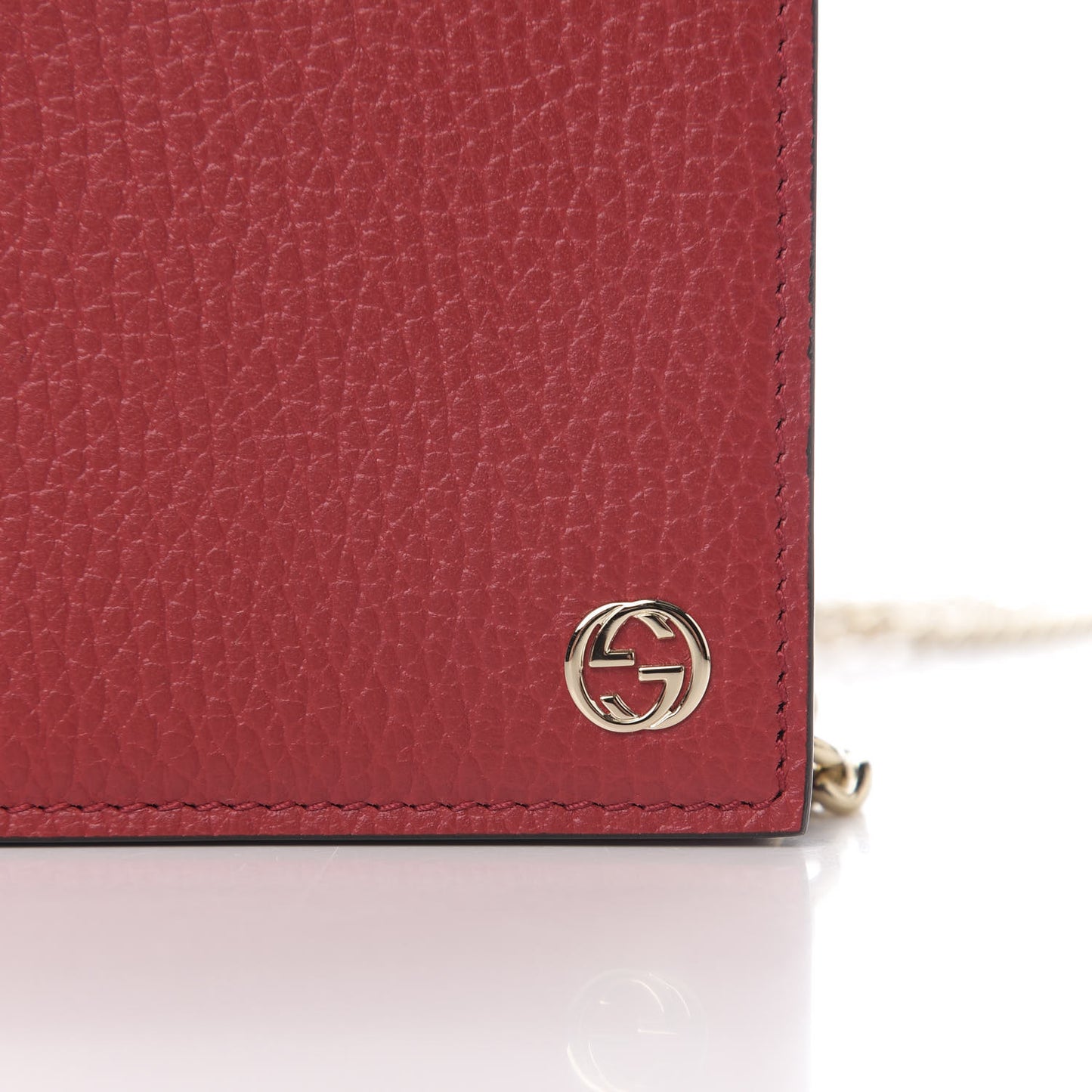 Dollar Calfskin Medium Betty Chain Wallet Tabasco