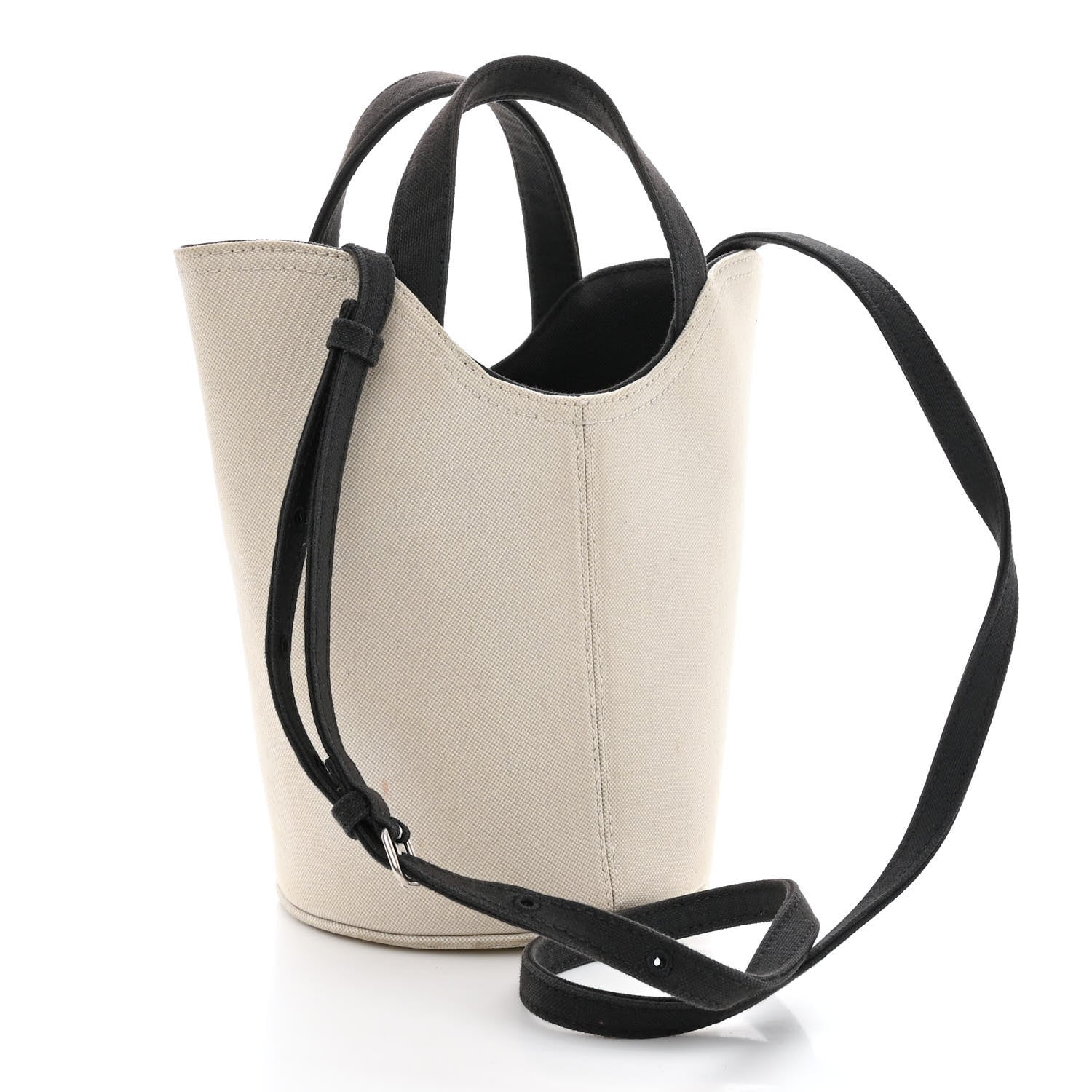 Balenciaga Cotton Canvas Calfskin New Wave Tote XS Natural Pink 3 of 11