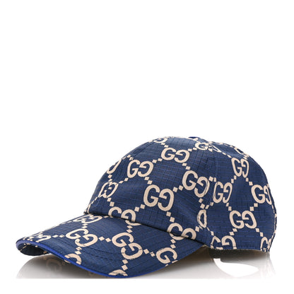 Gucci Monogram Ripstop Baseball Hat L Blue Beige 1 of 9