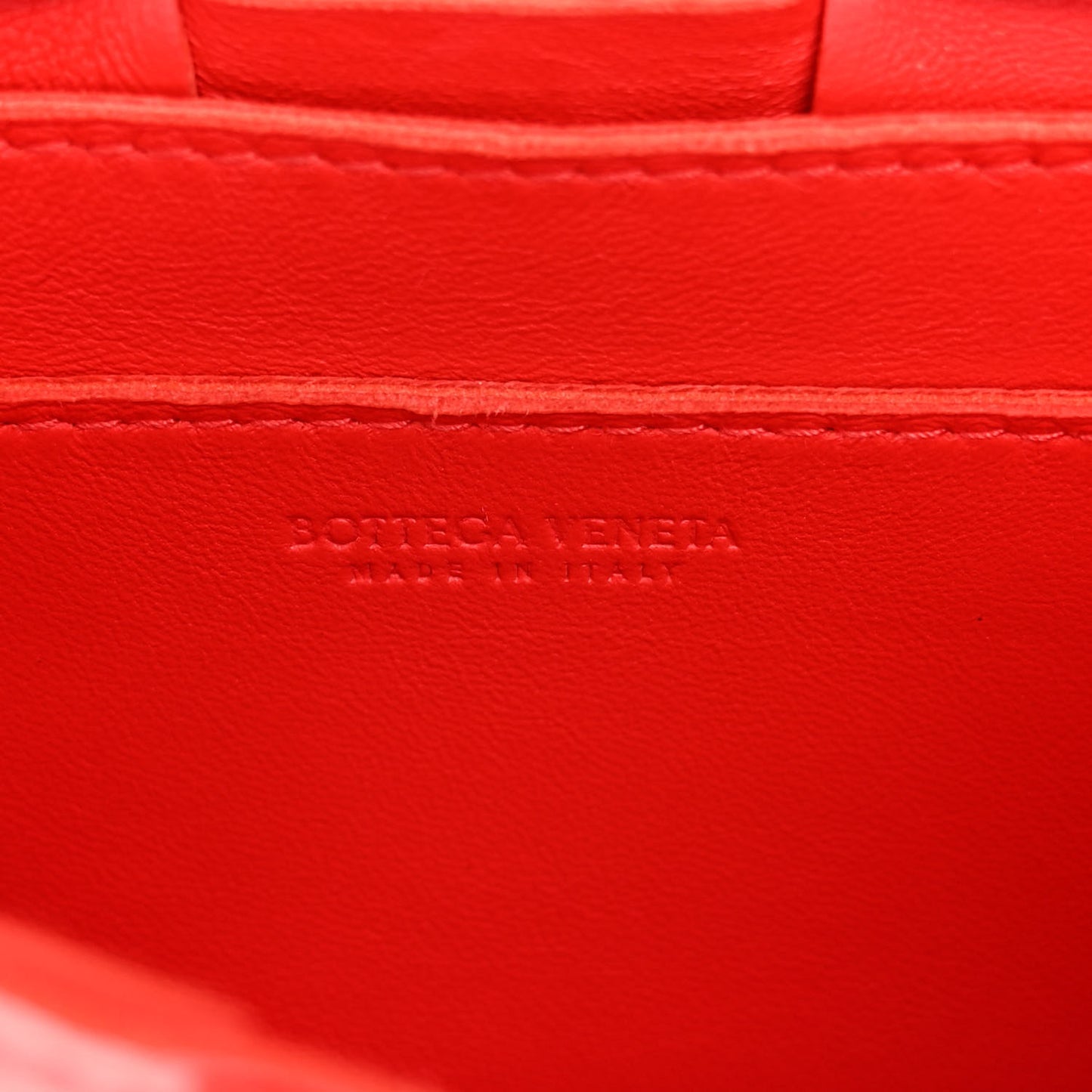 Lambskin Maxi Intrecciato Small Cassette Crossbody Bag Bright Red