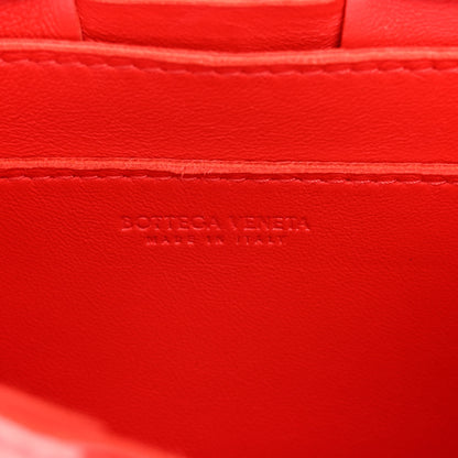 Bottega Veneta Lambskin Maxi Intrecciato Small Cassette Crossbody Bag Bright Red 6 of 11