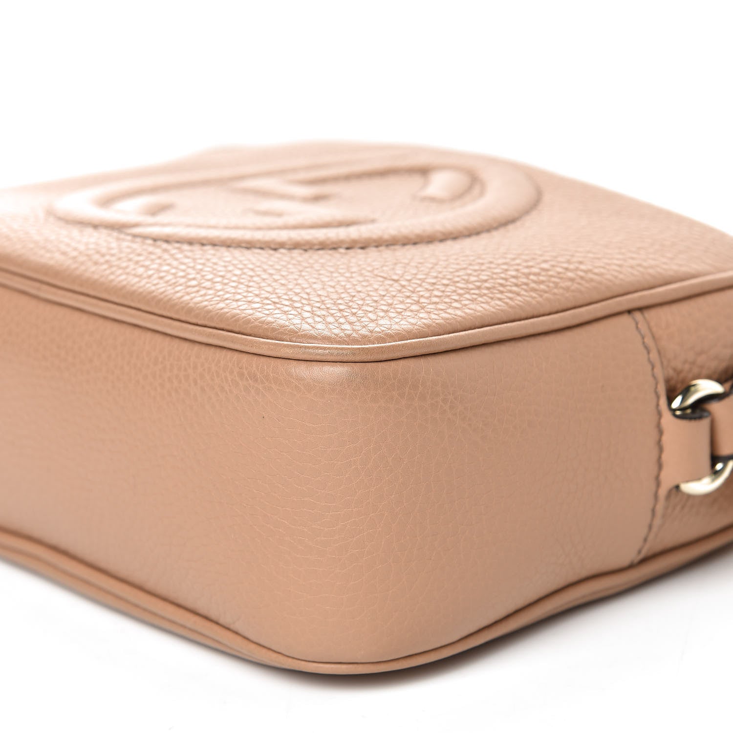 Gucci Pebbled Calfskin Small Soho Disco Bag Camelia 9 of 14