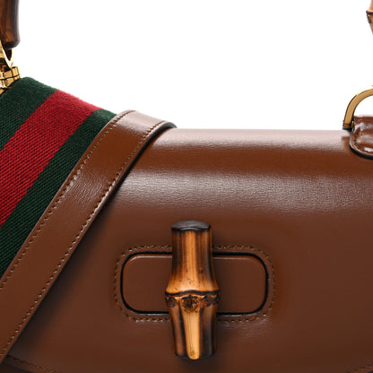 Gucci Boarded Dyana Lux Calfskin Web Medium Bamboo 1947 Top Handle Bag Brown 8 of 10