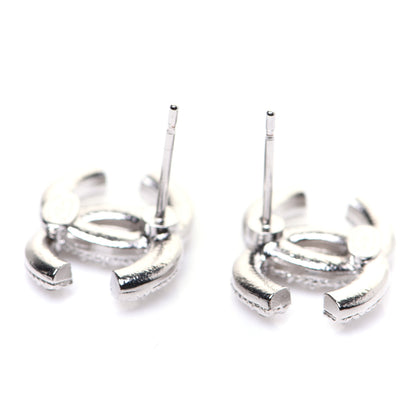 Chanel Crystal CC Earrings Silver 5 of 6
