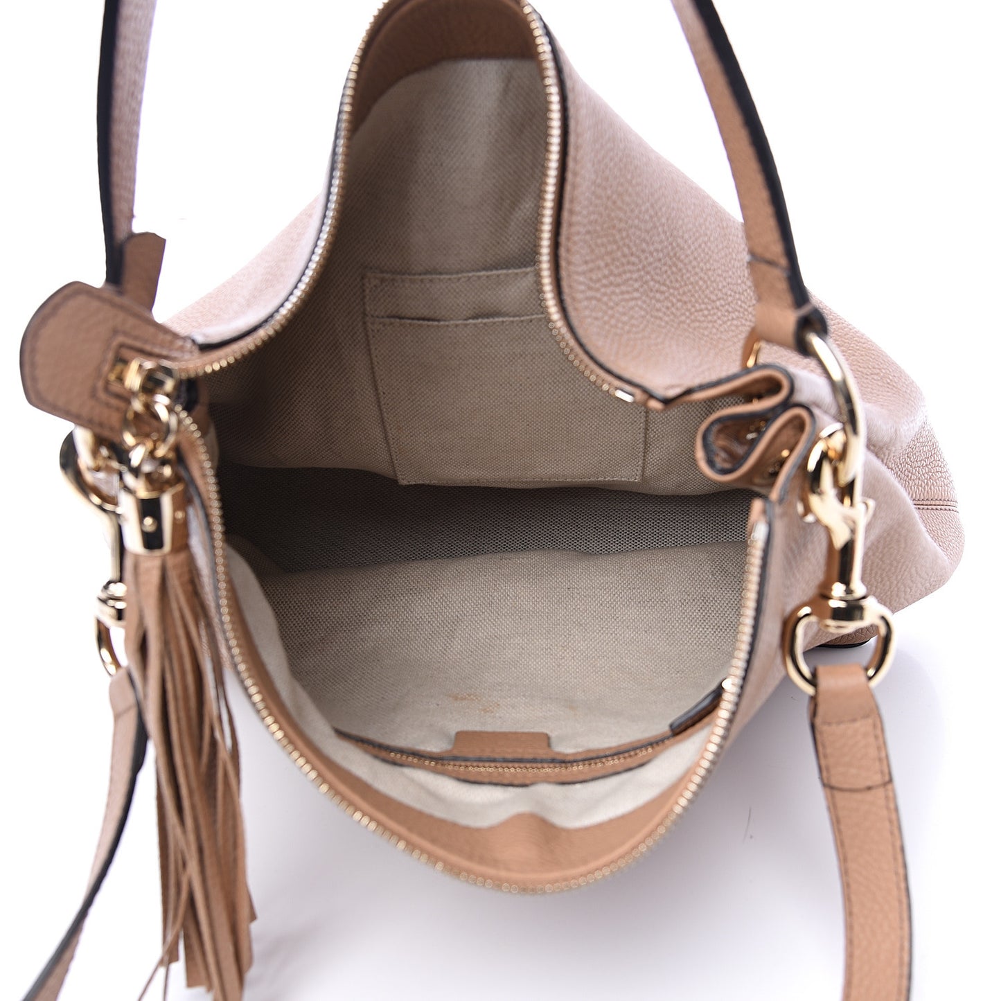 Pebbled Calfskin Large Soho Hobo Camelia