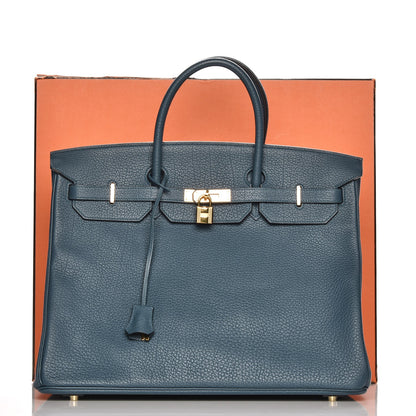 Hermes Fjord Birkin 40 Bleu Tempete 7 of 28