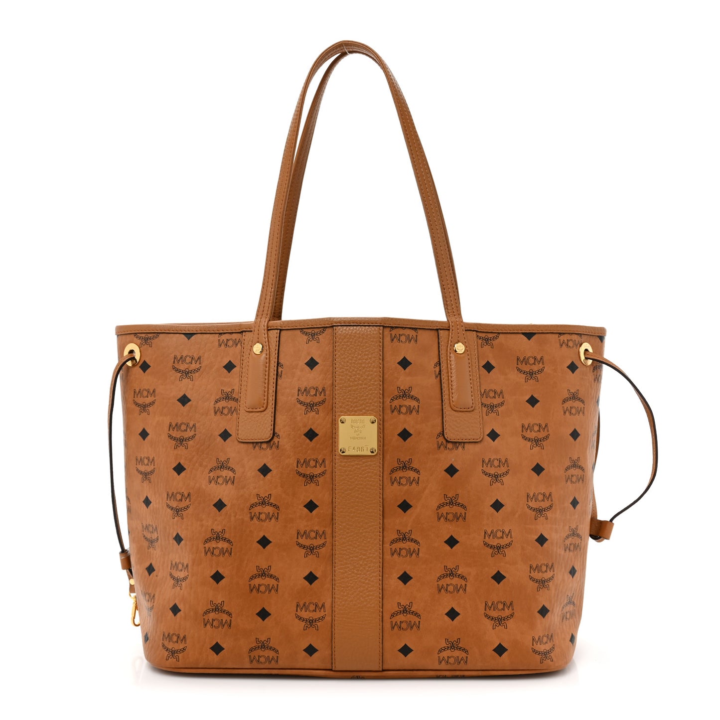 Visetos Medium Liz Reversible Shopper Tote Cognac