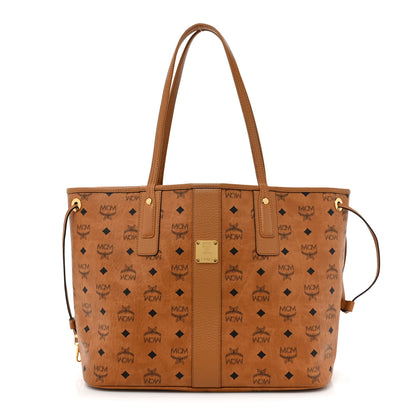 MCM Visetos Medium Liz Reversible Shopper Tote Cognac 1 of 22