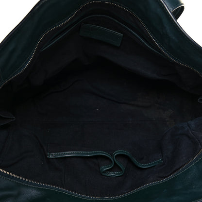 Alexander McQueen Pebbled Calfskin Large Skull Padlock Zip Around Tote Dark Green 5 of 28
