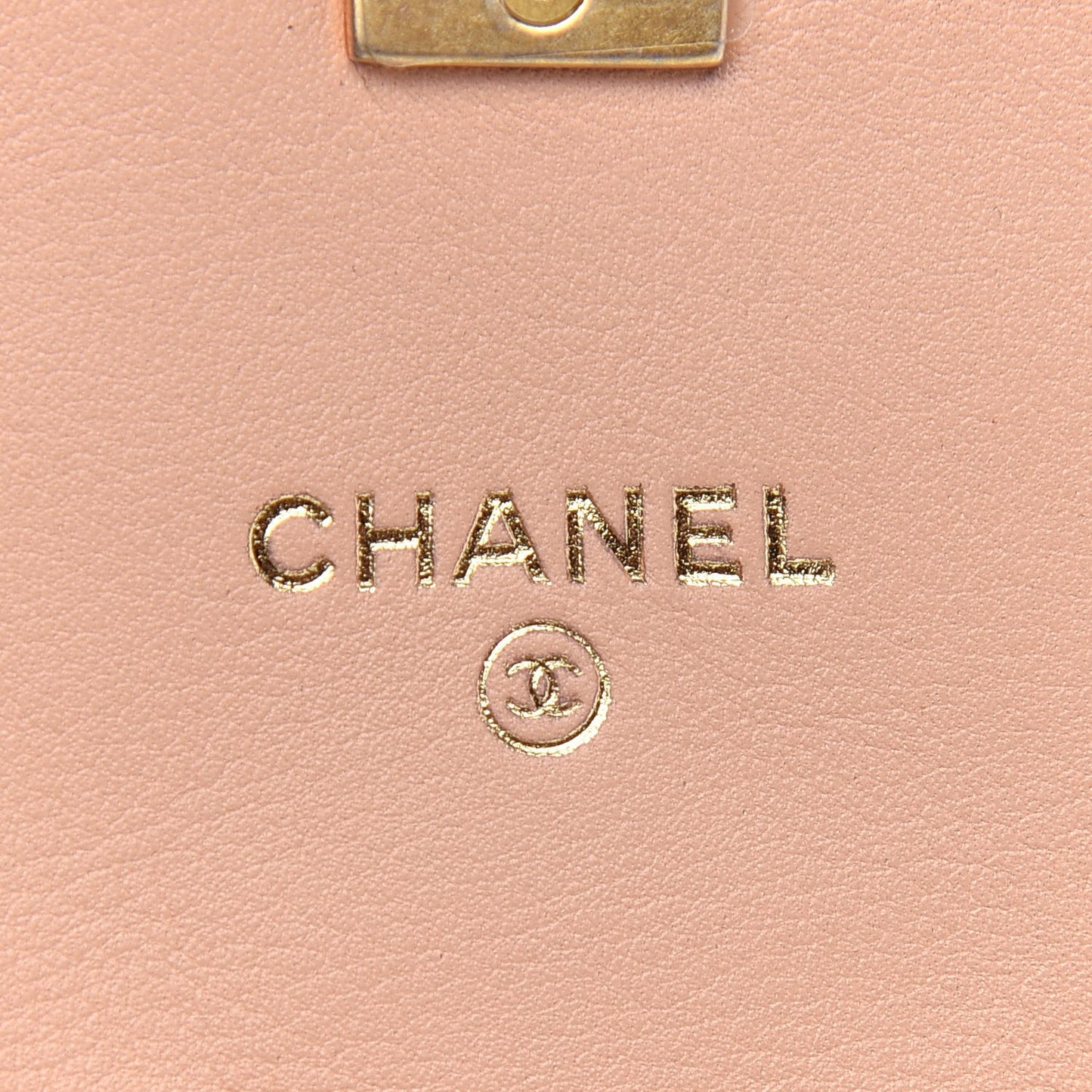 Calfskin Quilted Coco Mail Clutch With Chain Light Pink