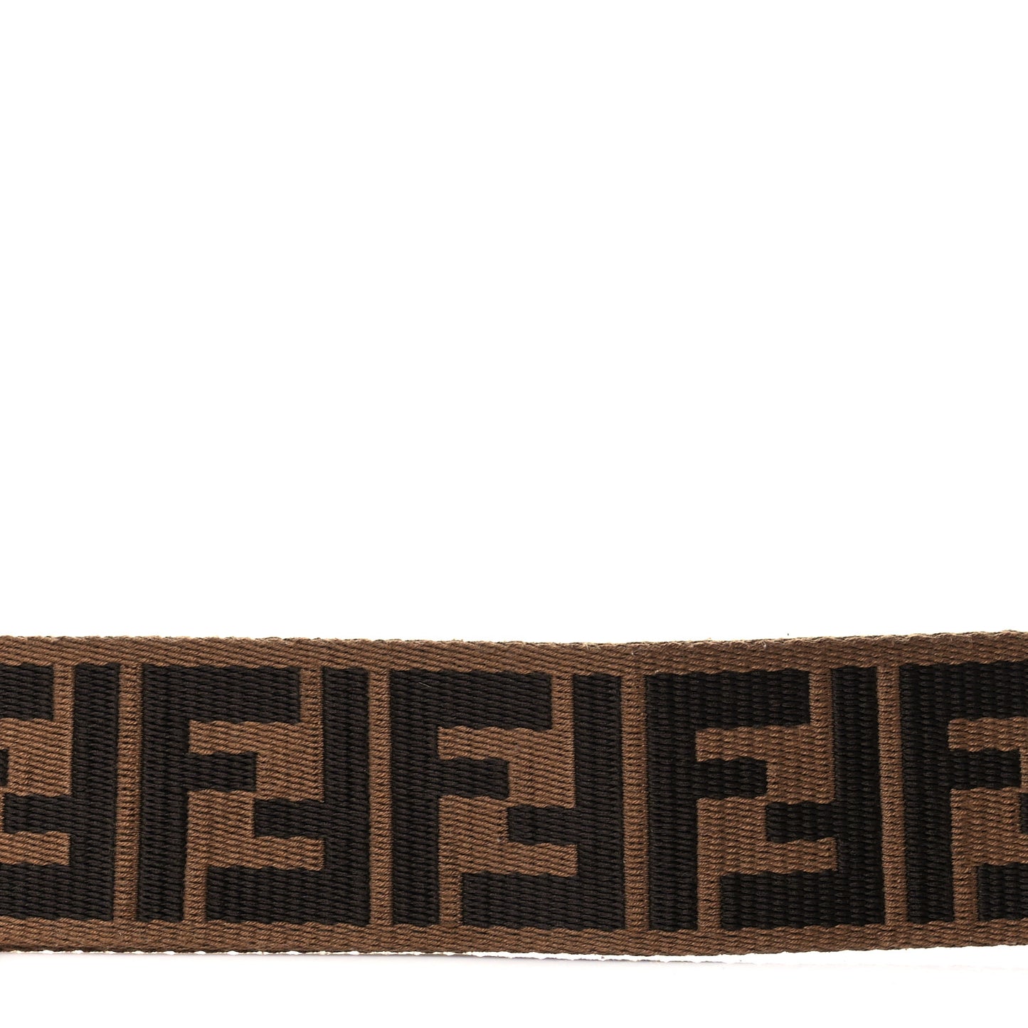 Ribbon Vitello Seta FF 1974 Adjustable Strap You Fango Marrone Black