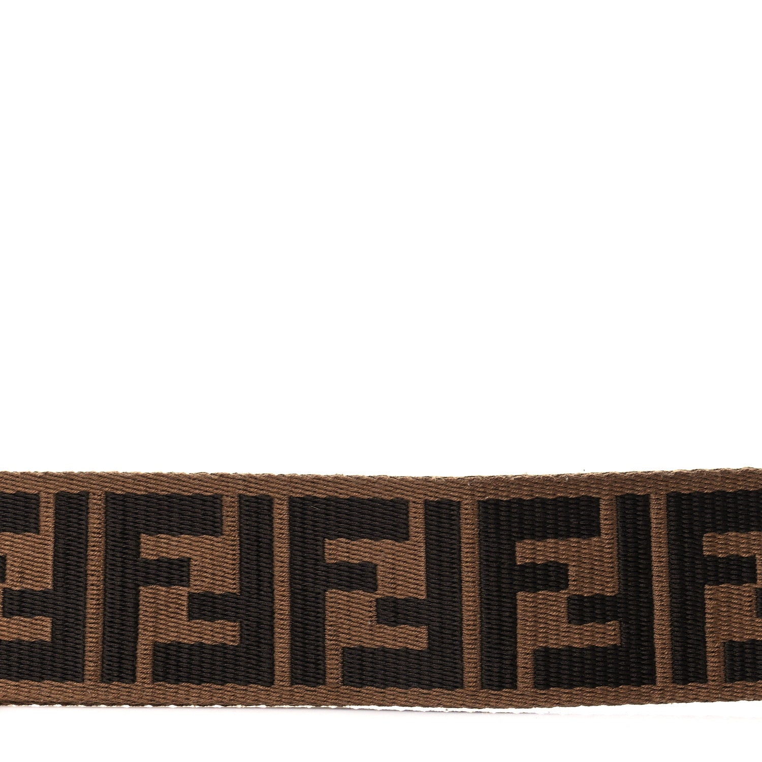 Fendi Ribbon Vitello Seta FF 1974 Adjustable Strap You Fango Marrone Black 5 of 5
