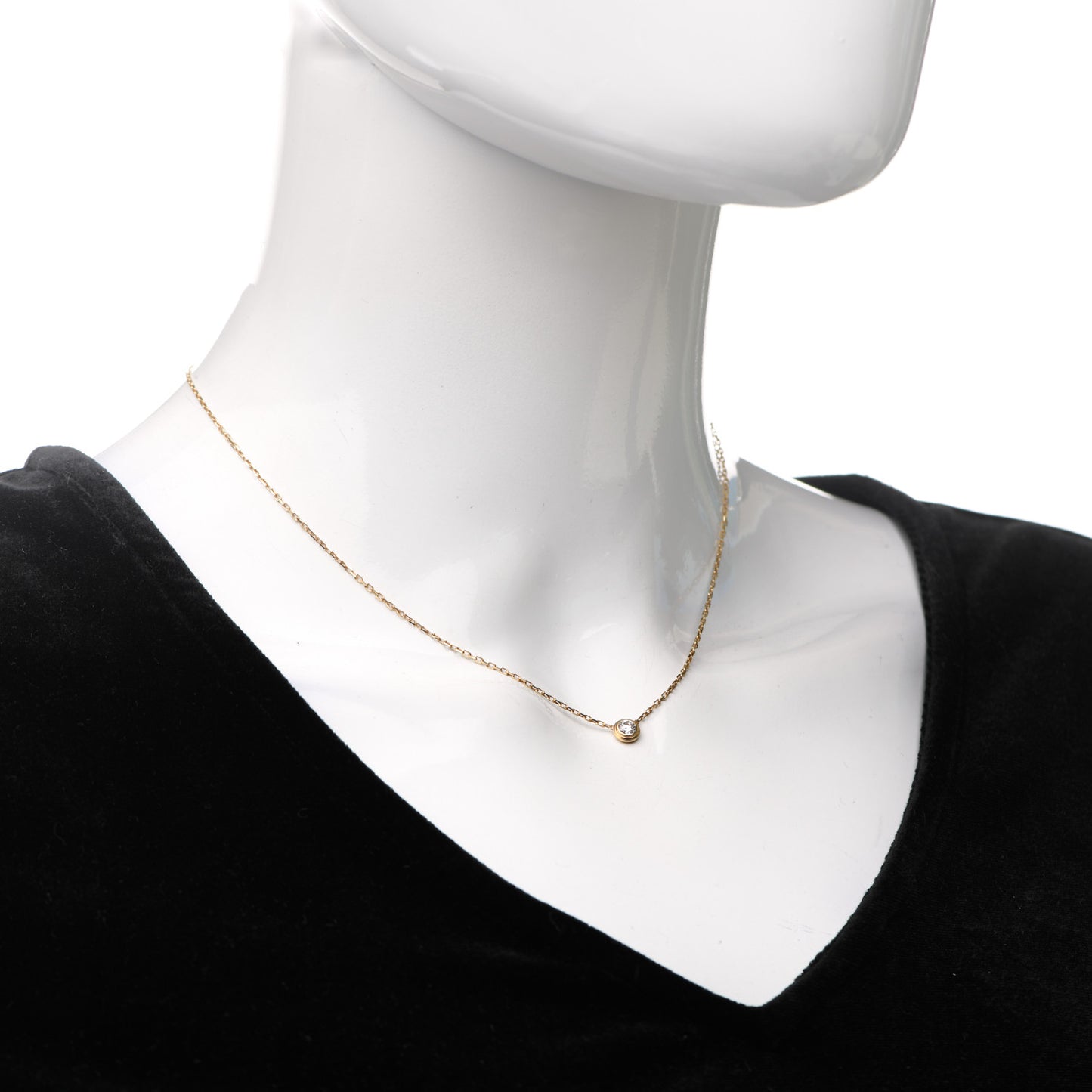 18K Yellow Gold Diamond LM D'Amour Pendant Necklace
