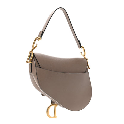 Christian Dior Grained Calfskin Saddle Bag Warm Taupe 3 of 11