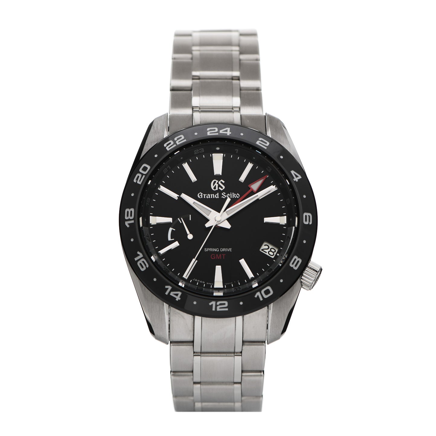 Stainless Steel 40mm Sport Spring Drive GMT Automatic Watch Black SBGE253