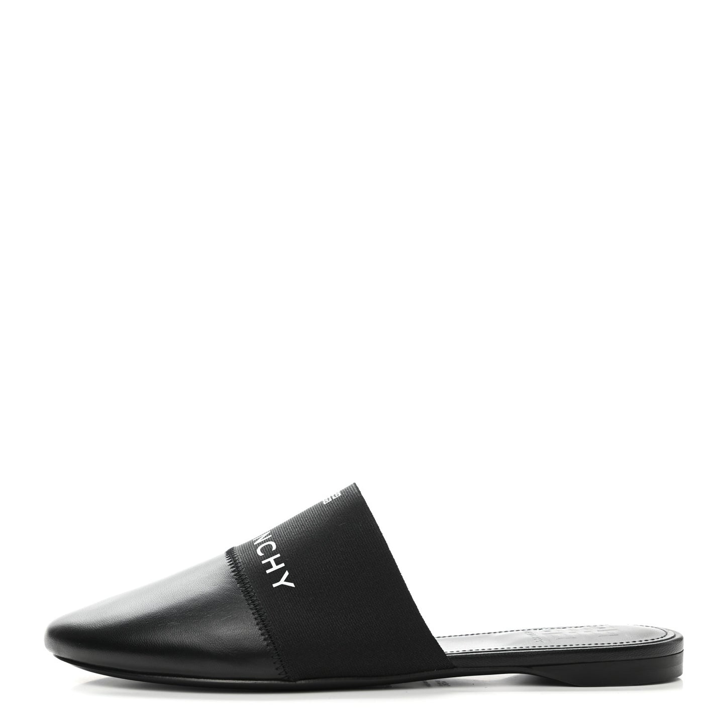 Lambskin Bedford Logo Mule Slides 39.5 Black