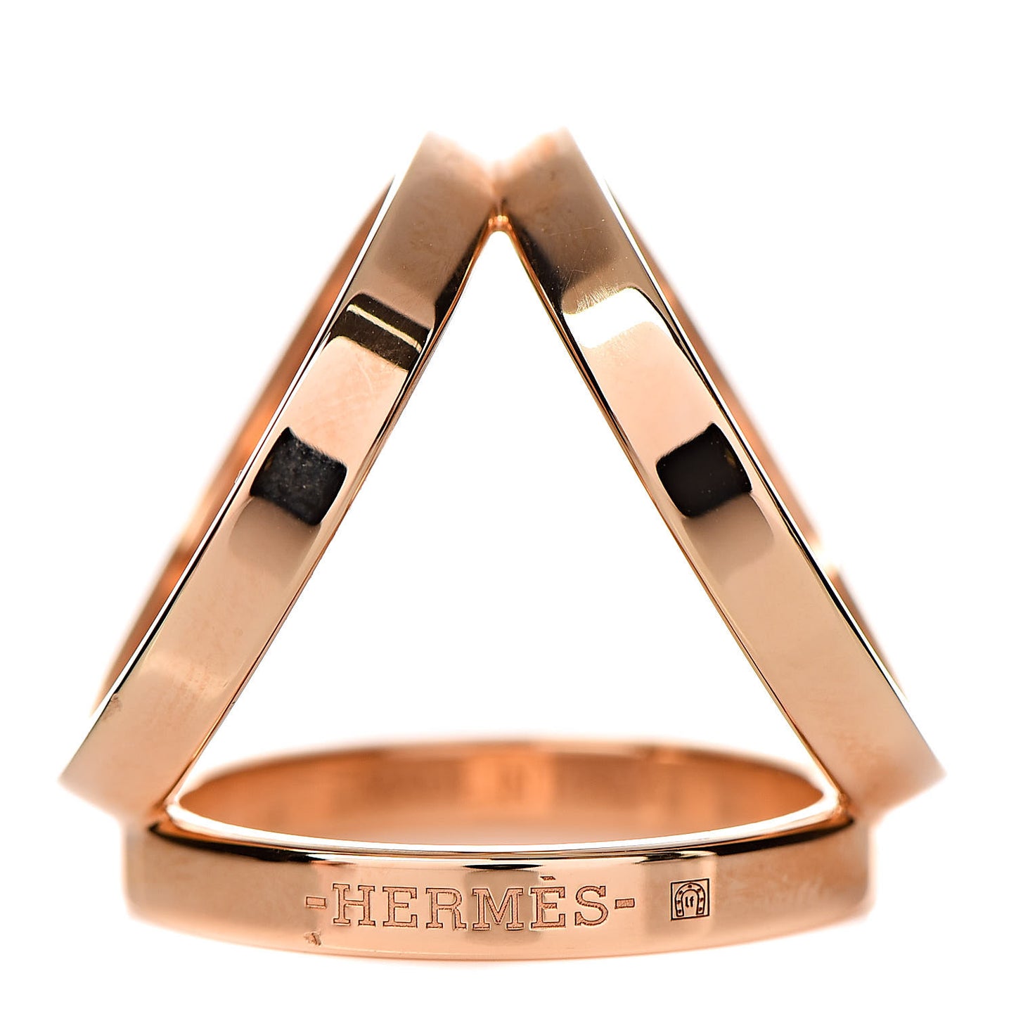 Permabrass Rose Gold Plated Trio Scarf Ring