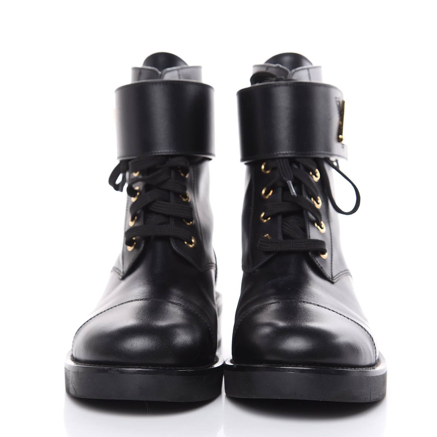 Louis Vuitton Calfskin Wonderland Ranger Boots 37 Black 2 of 11