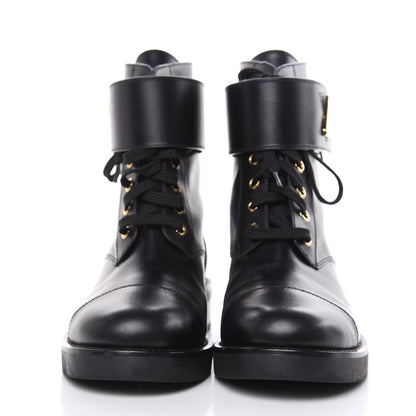 Louis Vuitton Calfskin Wonderland Ranger Boots 37 Black 2 of 11