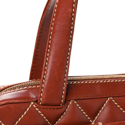 Chanel Calfskin Wild Stitch Vertical Top Handle Bag Brown 12 of 12
