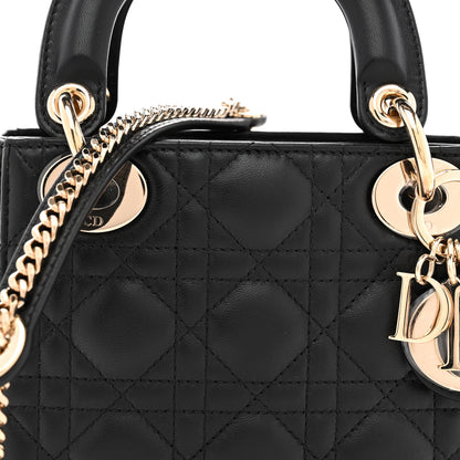 Christian Dior Lambskin Cannage Mini Lady Dior Black 8 of 13