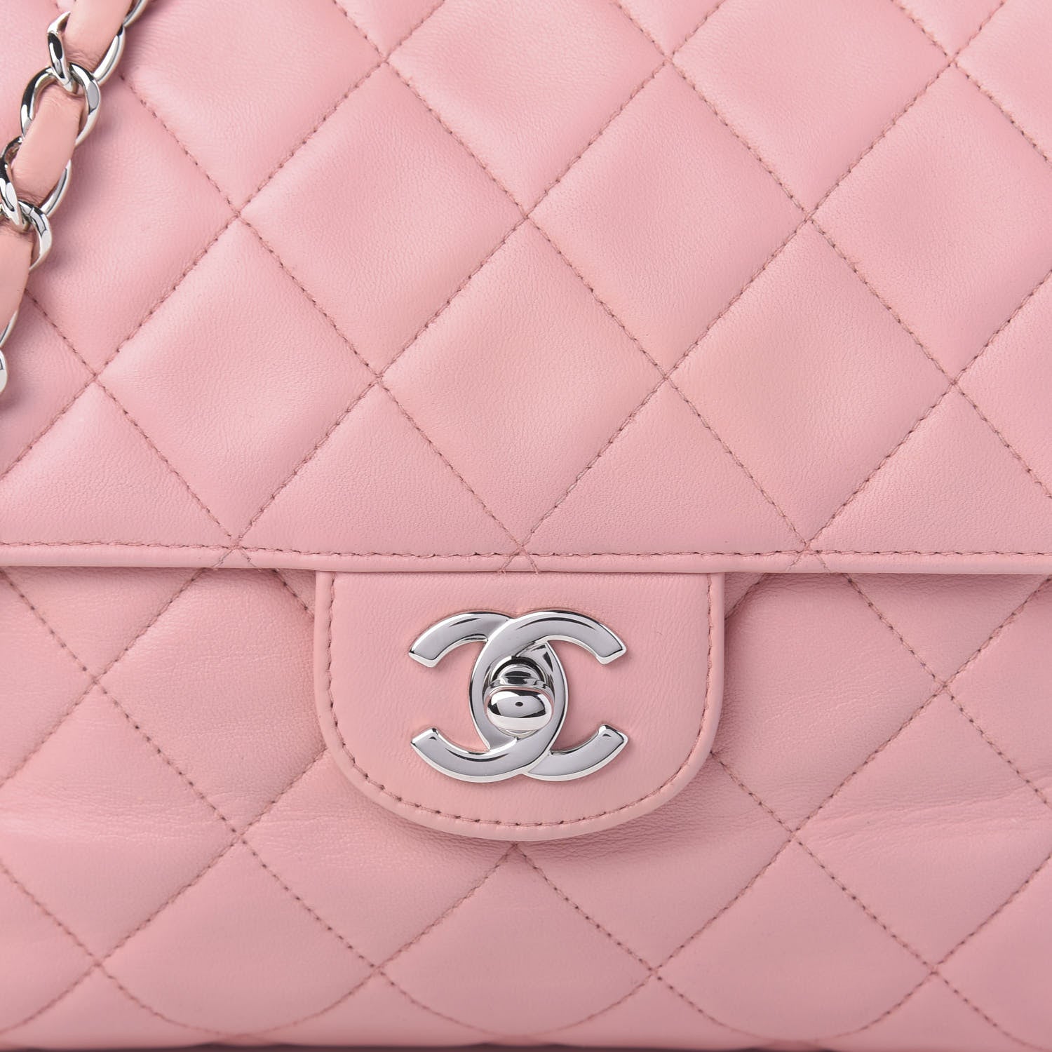 Chanel Lambskin Quilted Small Single Flap Pink 10 of 10