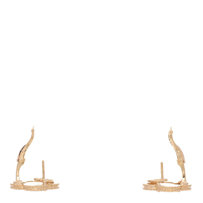 Van Cleef & Arpels 18K Yellow Gold Mother of Pearl Magic Alhambra Earrings 3 of 4