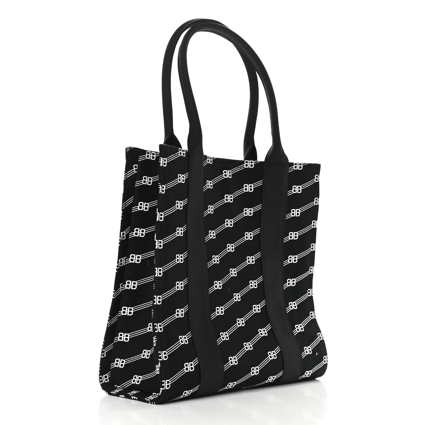 Canvas BB Monogram Sharp Tote Black