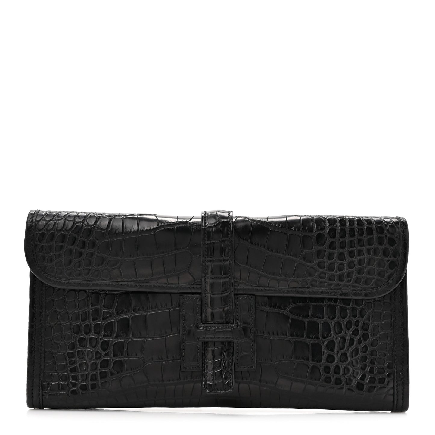 Matte Alligator Jige Elan 29 Clutch Black