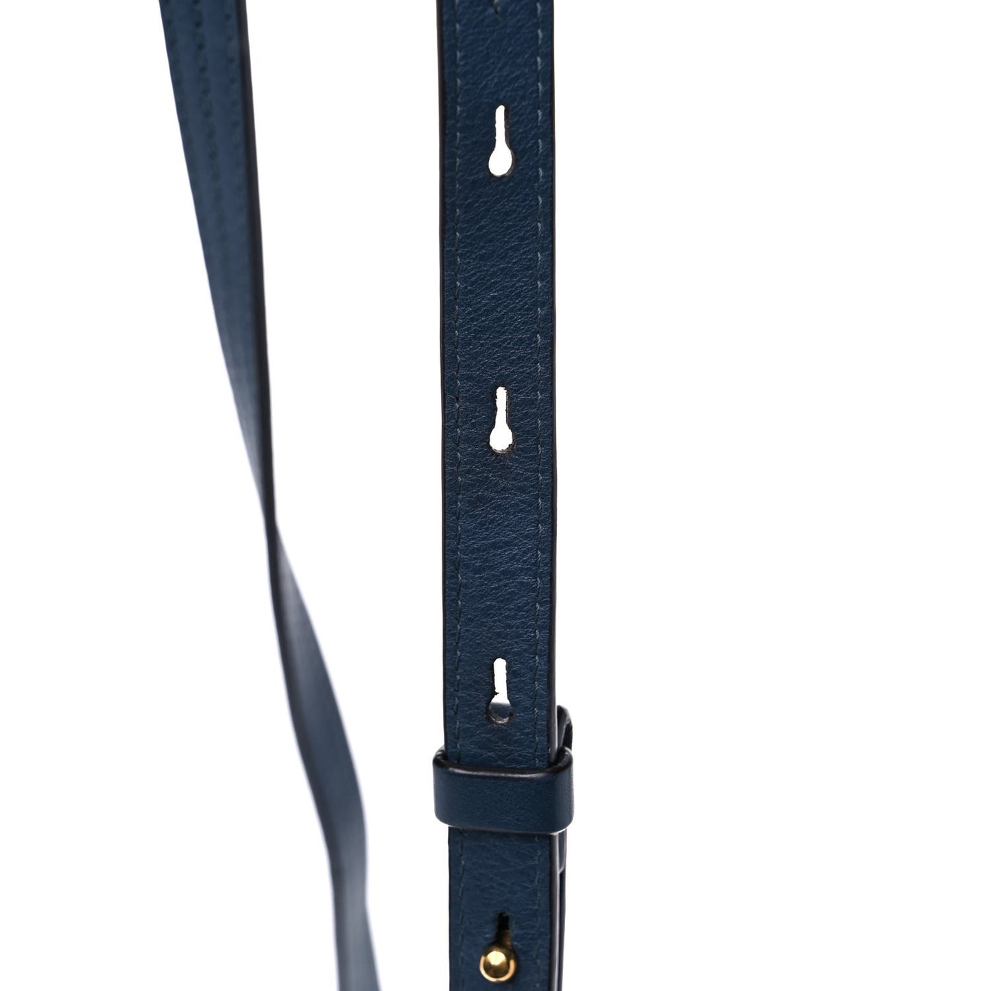 Goatskin Small Faye Shoulder Bag Denim Blue