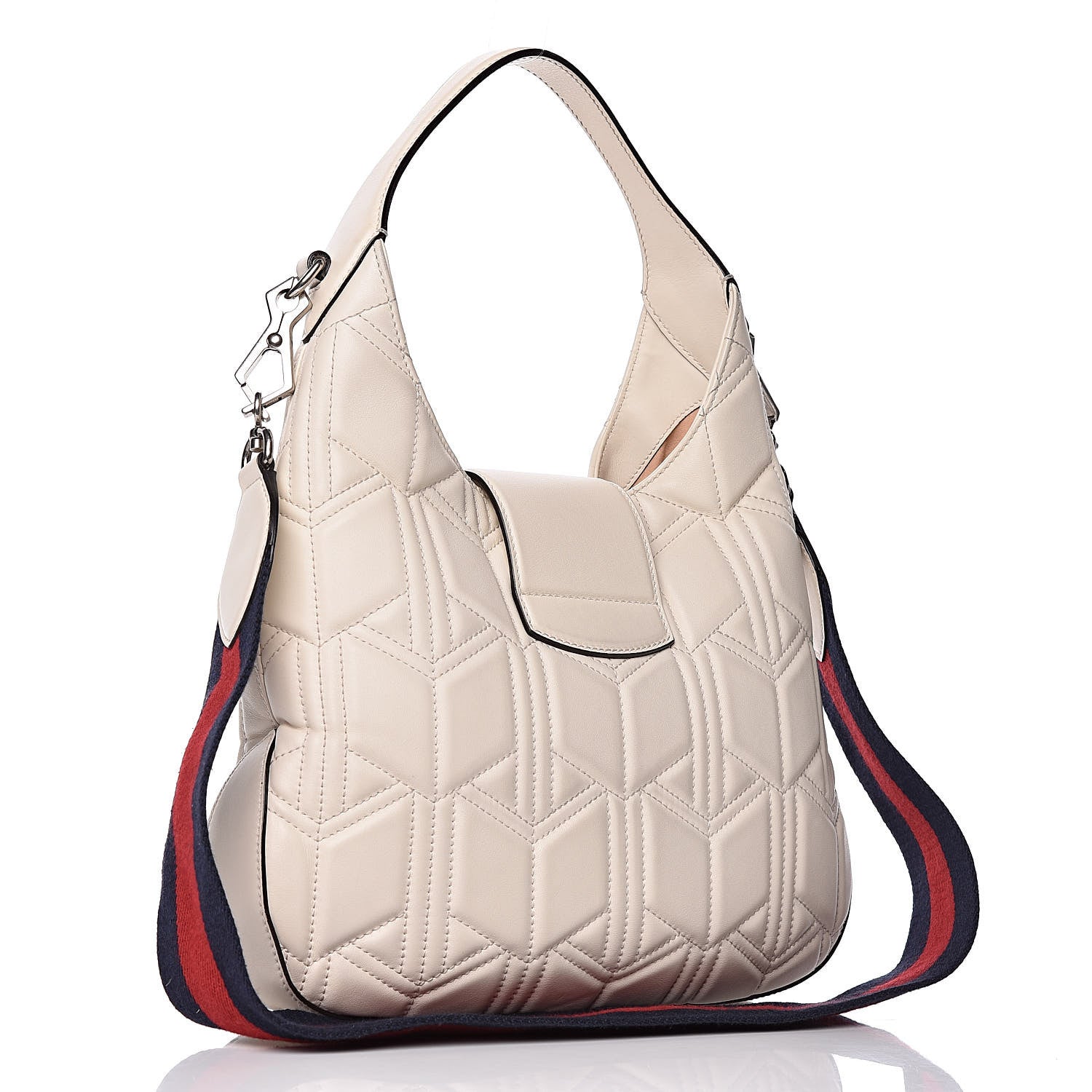 Gucci Calfskin Web Quilted Small Dionysus Hobo White 4 of 11