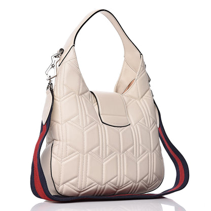 Gucci Calfskin Web Quilted Small Dionysus Hobo White 4 of 11