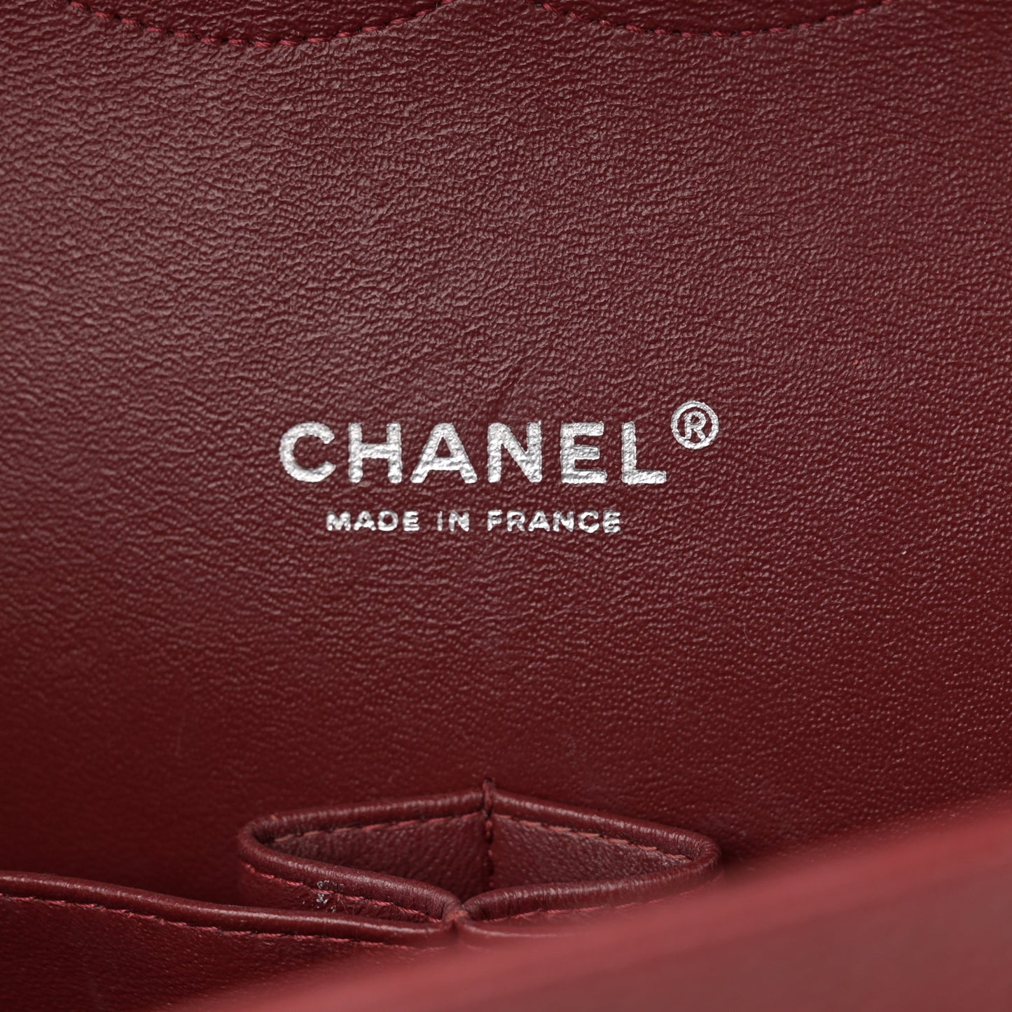 Caviar Quilted Maxi Double Flap Dark Red