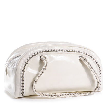Chanel Patent Luxe Ligne Medium Bowler White 3 of 8