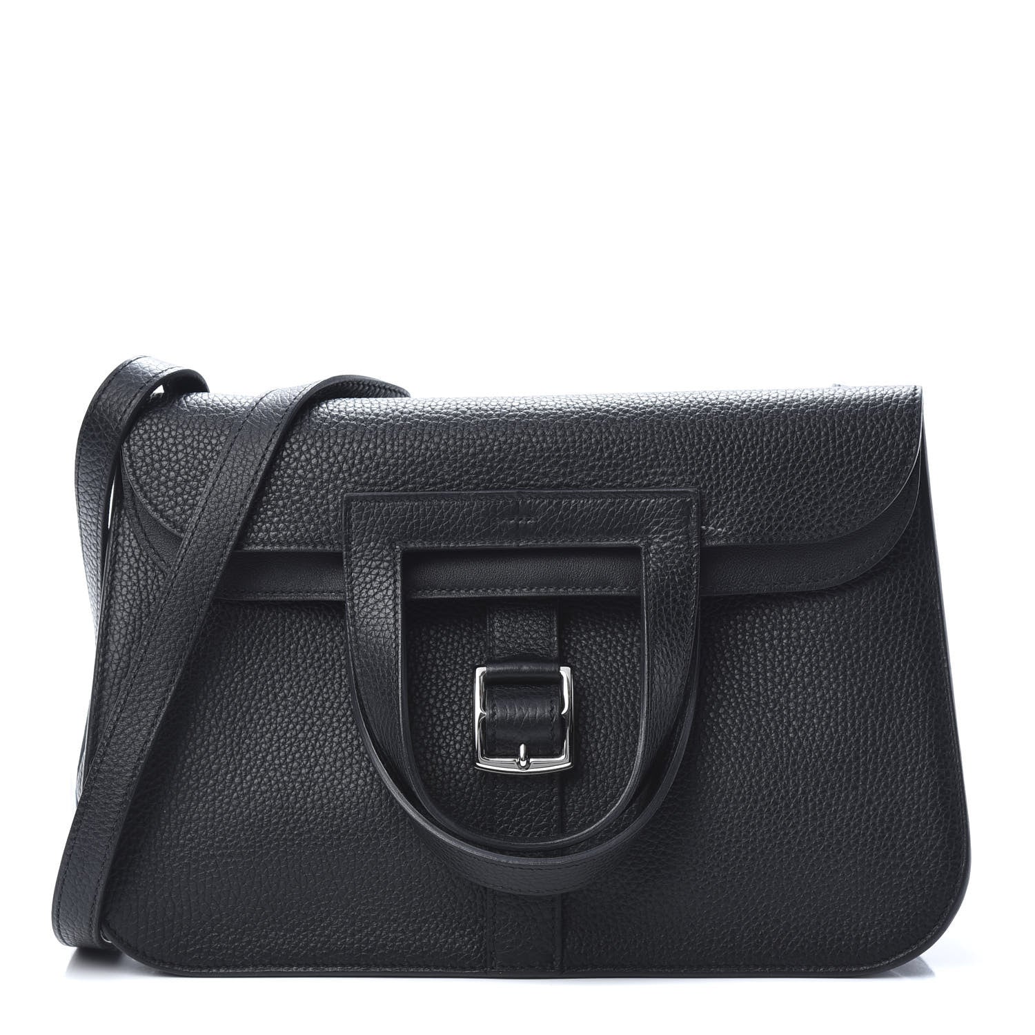 Hermes Taurillon Clemence Halzan 31 GM Black 1 of 13