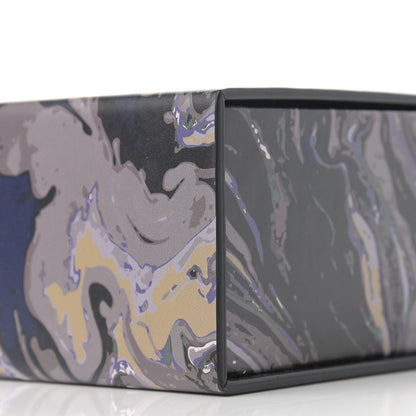 Fendi Calfskin Marble Logo Vertical Box Grigio Blue White 10 of 10
