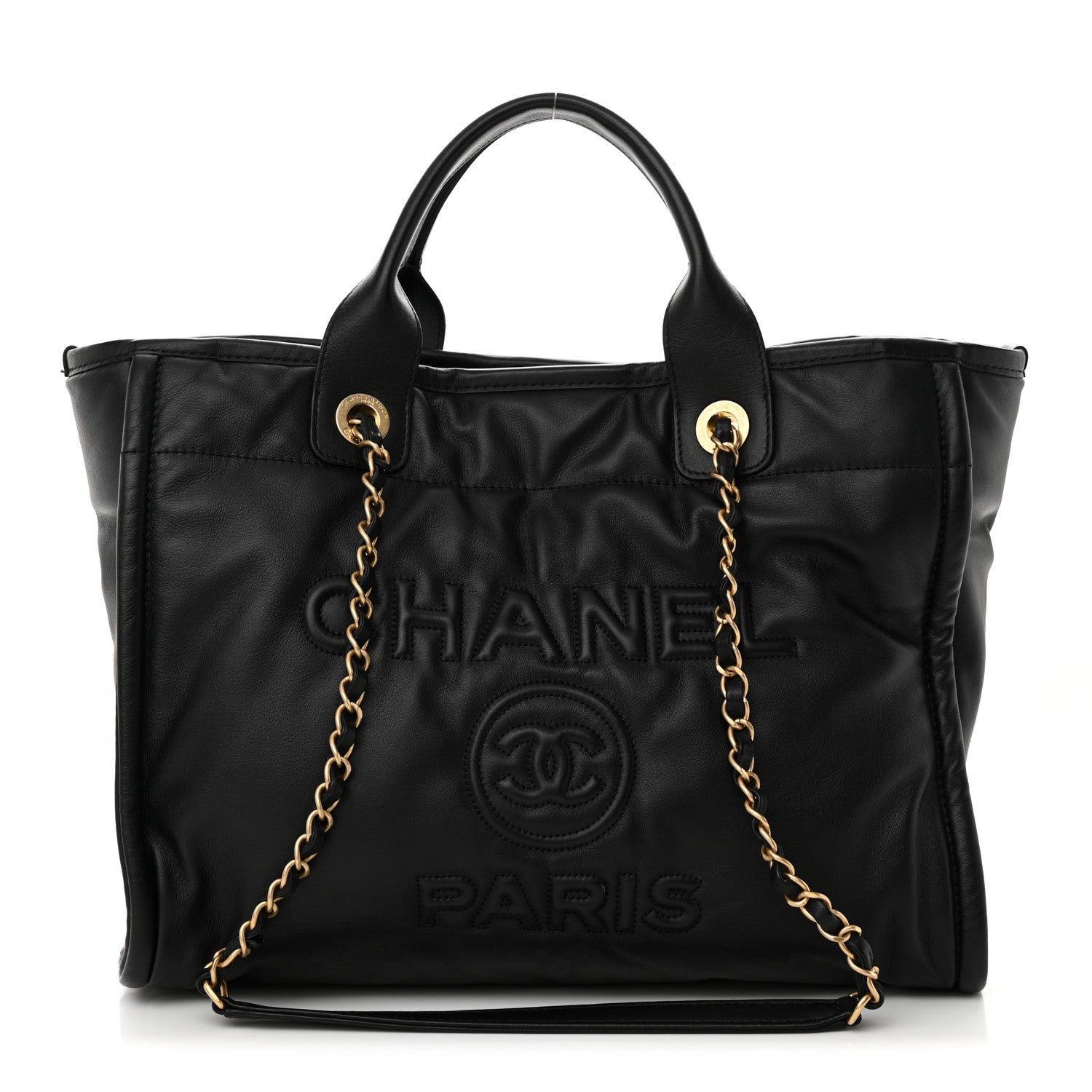 Chanel Calfskin Small Deauville Tote Black 1 of 14