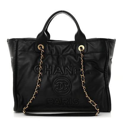 Chanel Calfskin Small Deauville Tote Black 1 of 14