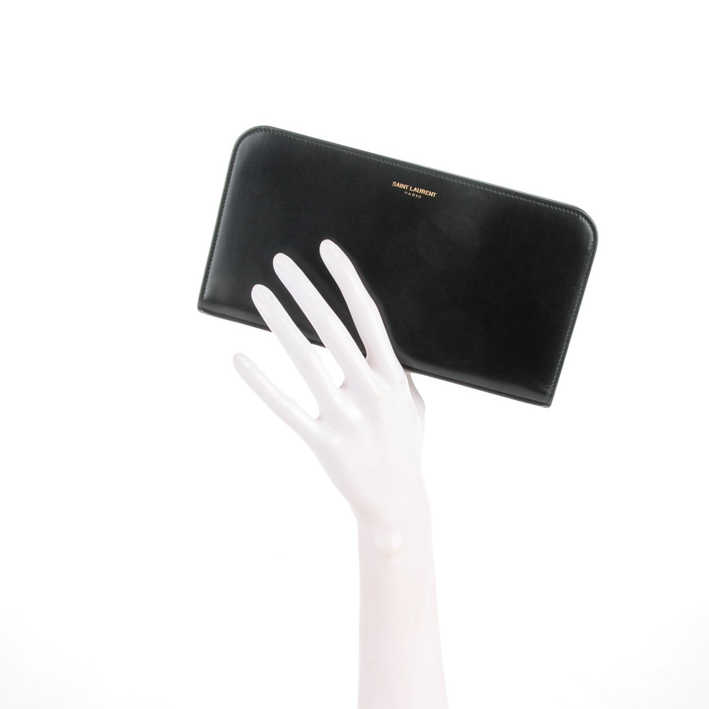 Calfskin Classic Zip Around Wallet Black
