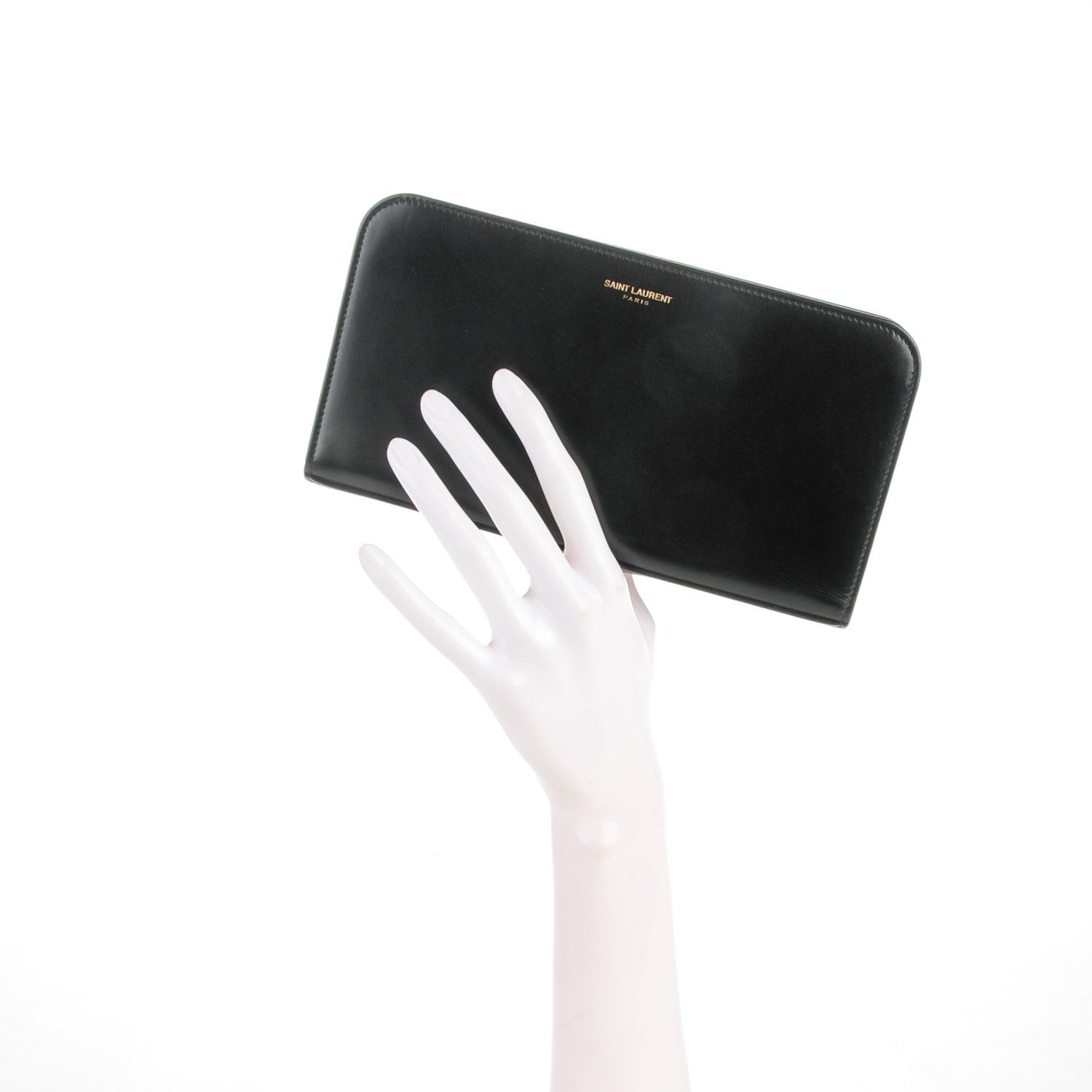 Saint Laurent Calfskin Classic Zip Around Wallet Black 2 of 7