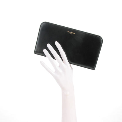 Saint Laurent Calfskin Classic Zip Around Wallet Black 2 of 7