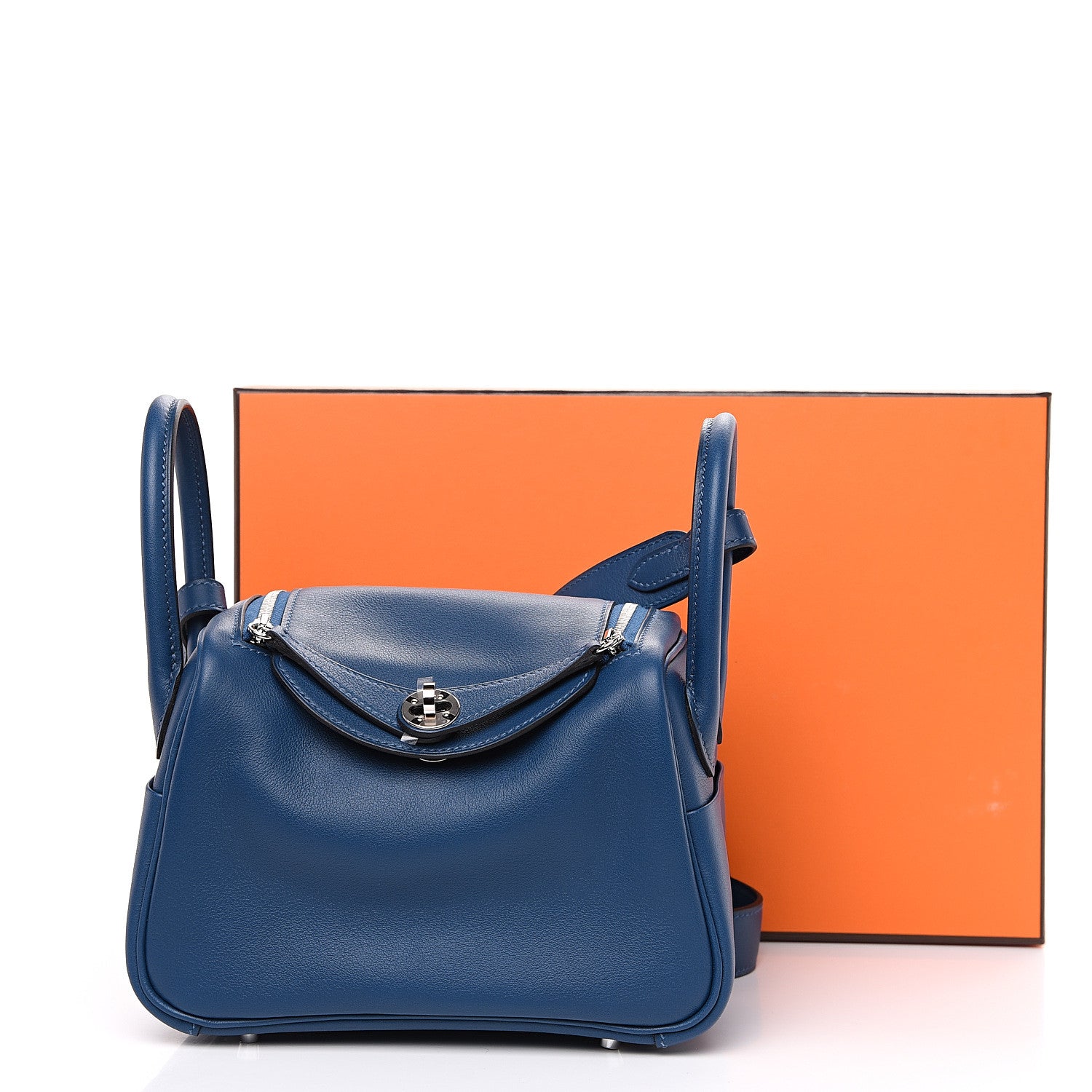 Hermes Swift Mini Lindy 20 Deep Bleu 8 of 8