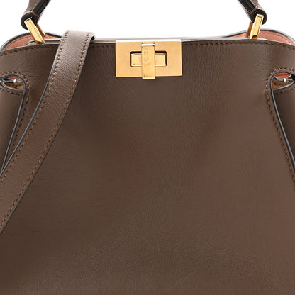 Fendi Vitello Tahiti Burro Bi-Color Medium Peekaboo Iconic Essentially Satchel Maya Camelia Confetto 8 of 10