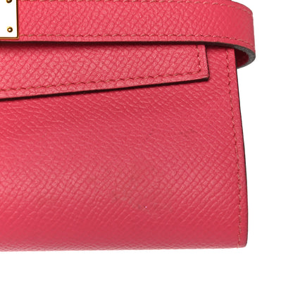 Hermes Epsom Medium Kelly Wallet Rose Extreme 12 of 12